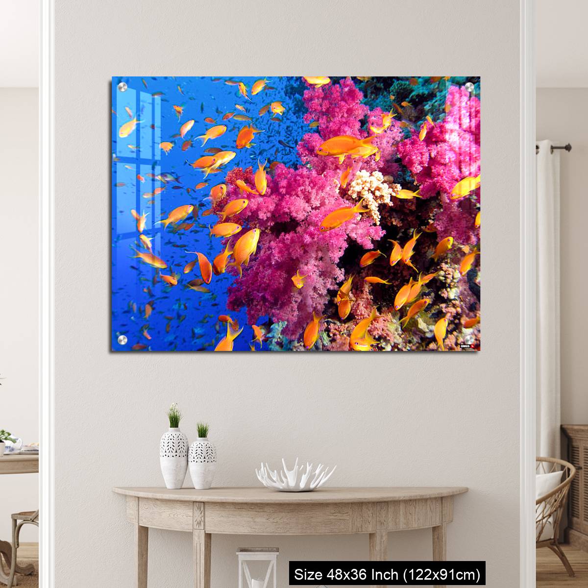 OMGs Acrylic Wall Decor – Colorful underwater picture of a coral reef, with goldfish - Image 5