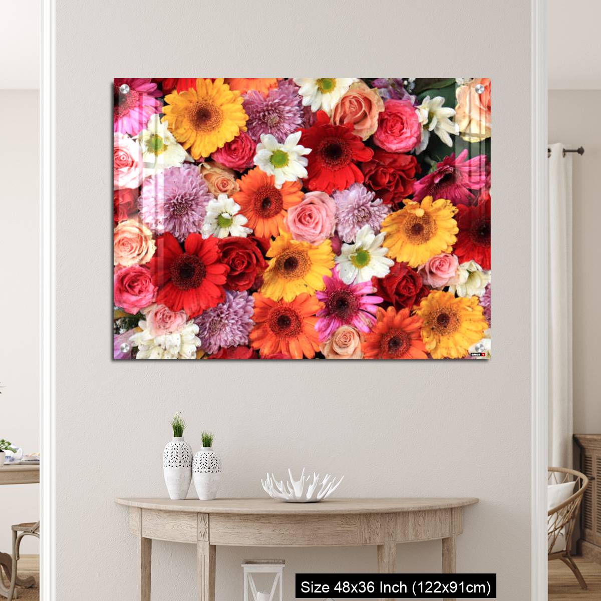 OMGs Acrylic Wall Decor – Colorful wedding flower arrangement - Image 5