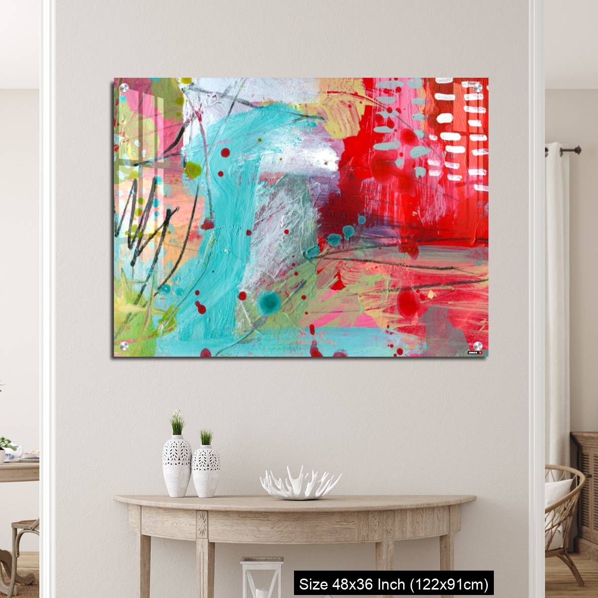 OMGs Acrylic Wall Decor – Detail of modern abstract mixed media art - Image 5