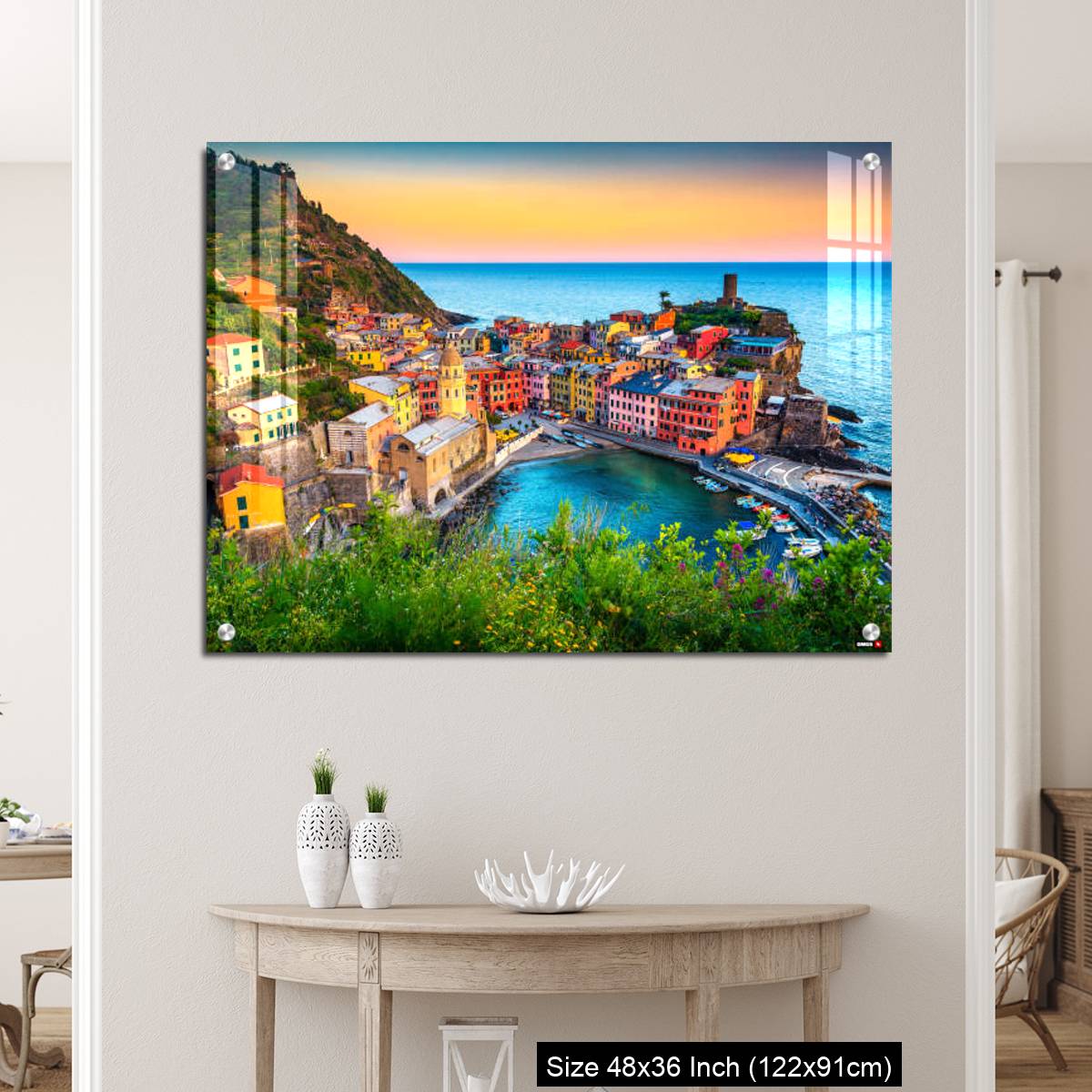OMGs Acrylic Wall Decor – Famous touristic town of Liguria with beaches and colorful houses - Image 5