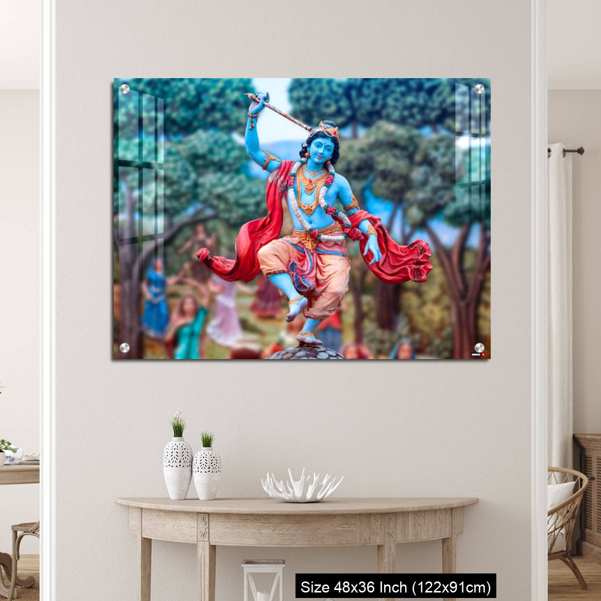 OMGs Acrylic Wall Decor – India, Vrindavan, Dancing Krishna - Image 5