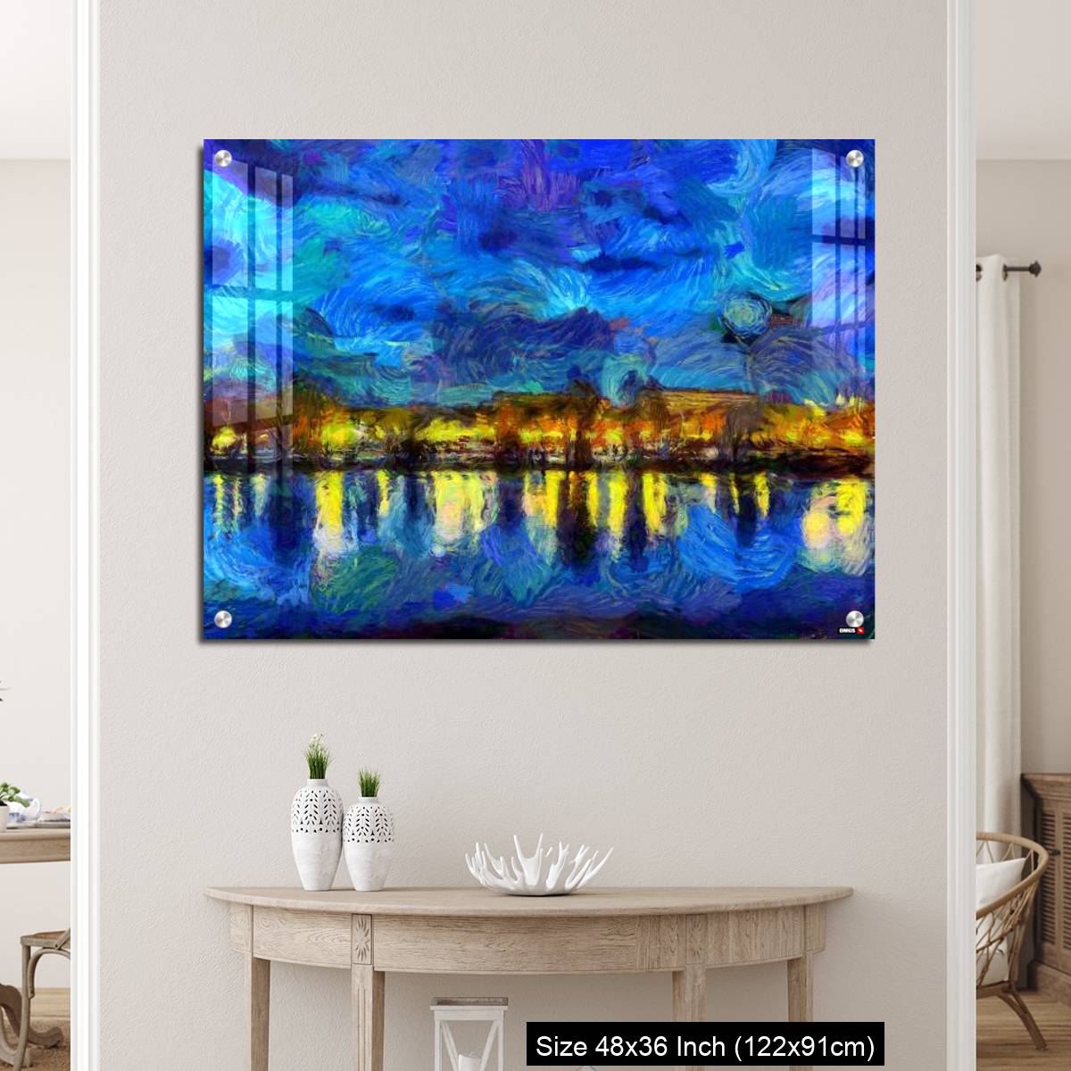 OMGs Acrylic Wall Decor – Oil painting - cityscape. Modern digital art, impressionism technique - Image 5