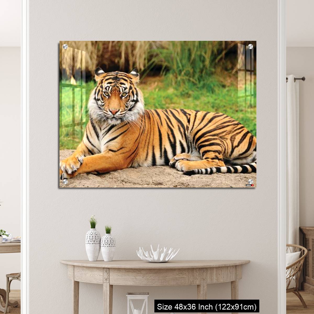 OMGs Acrylic Wall Decor – Royal Bengal Tiger alert and Staring at the Camera - Image 5