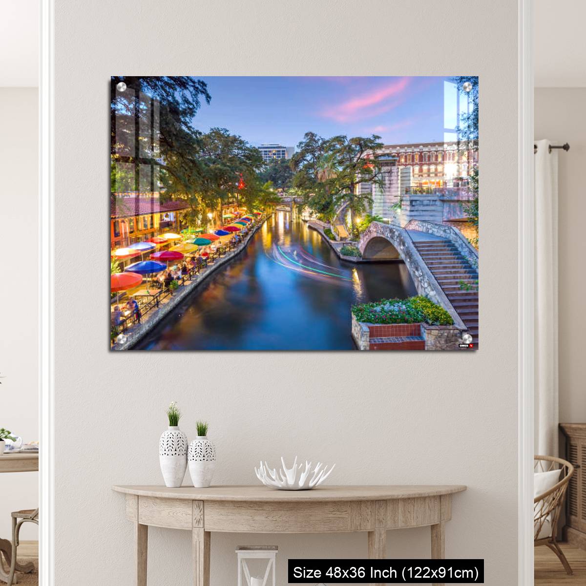 OMGs Acrylic Wall Decor – River walk in San Antonio city, Texas USA - Image 5