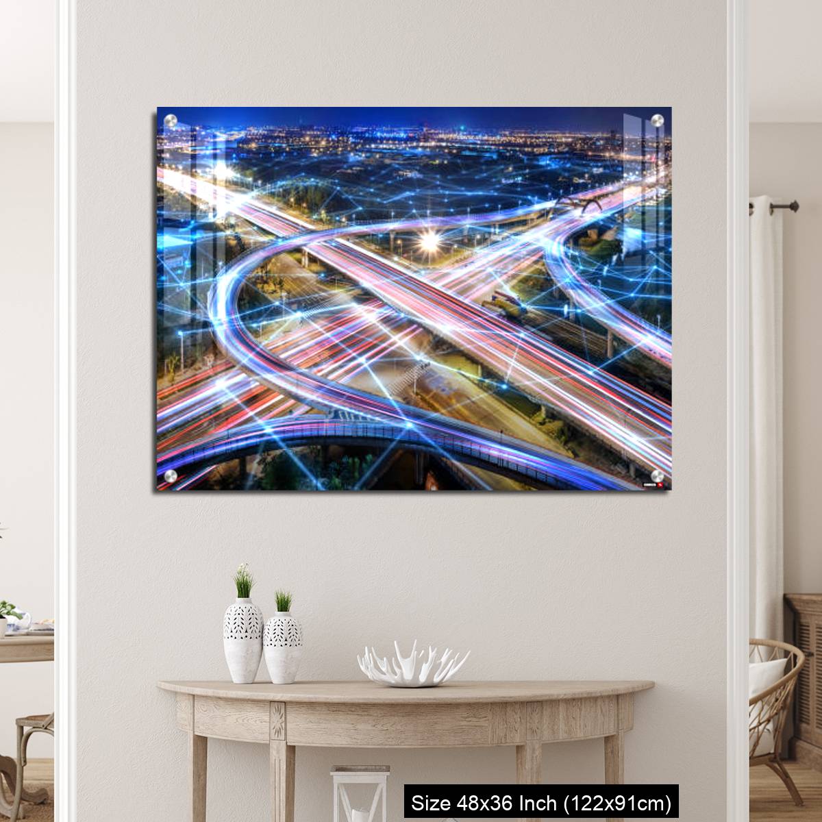 OMGs Acrylic Wall Decor – Rush hour fast car moving night city - Image 5