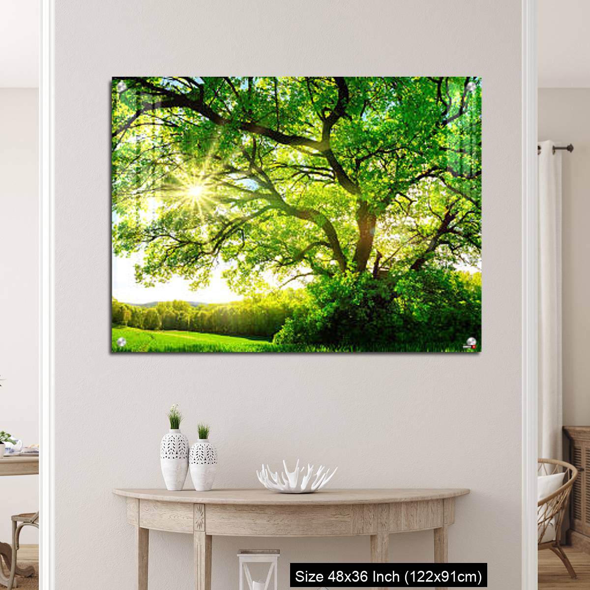 OMGs Acrylic Wall Decor – The sun shining through a majestic oak tree - Image 5