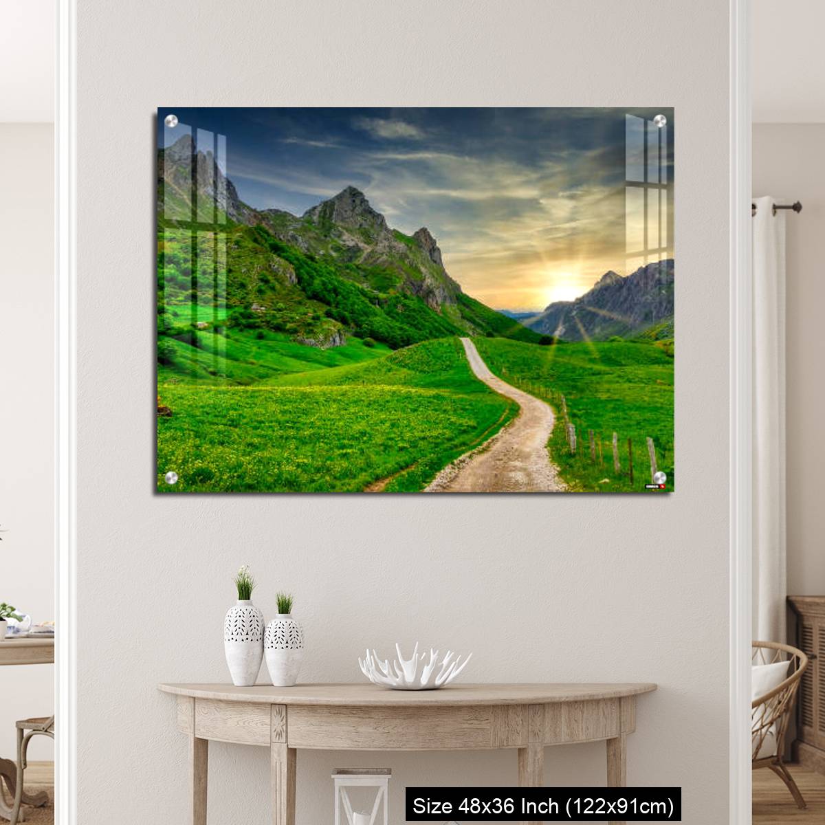 OMGs Acrylic Wall Decor – Track and mountains in Valle del Lago, Somiedo Nature Park, Asturias, Spain - Image 5