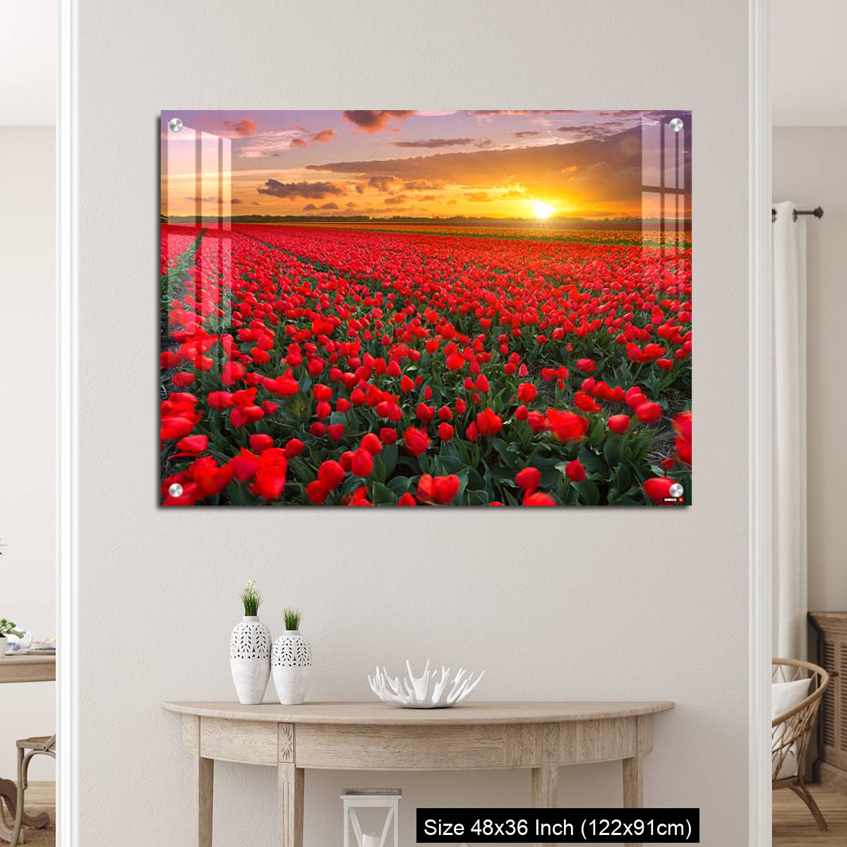 OMGs Acrylic Wall Decor – Tulip fields at sunset in the Netherlands - Image 5
