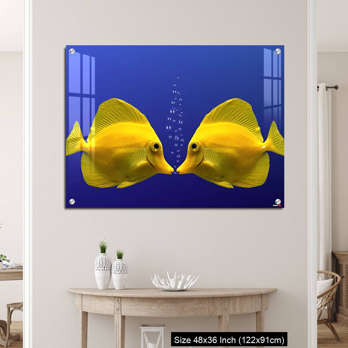 OMGs Acrylic Wall Decor – Two yellow tangs, face to face - Image 5