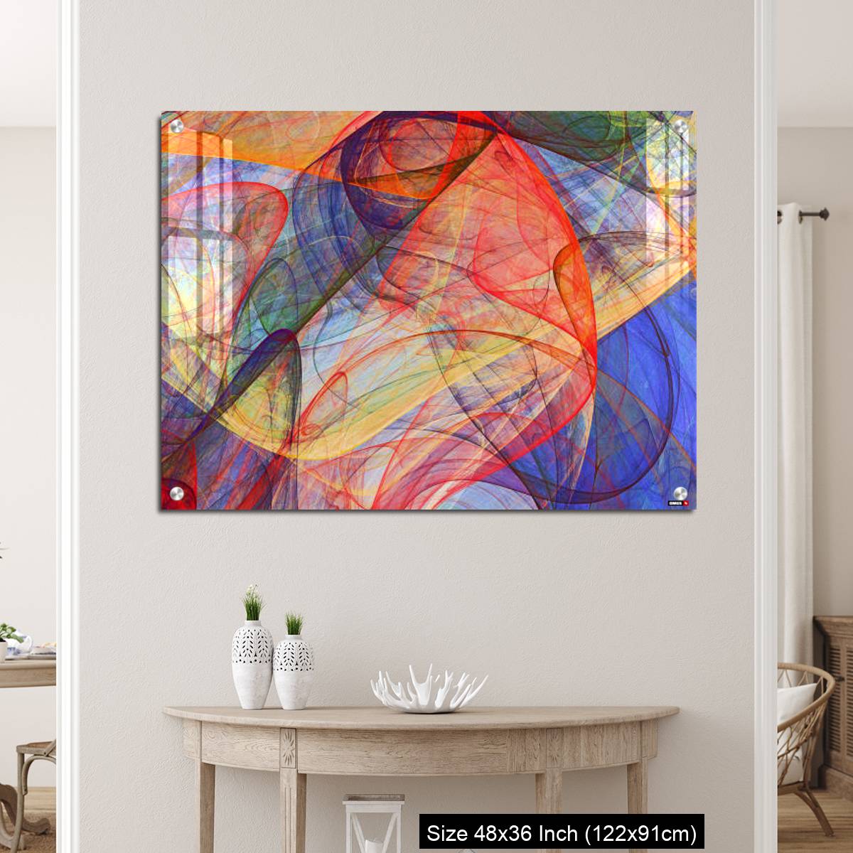 OMGs Acrylic Wall Decor – abstract painting background of colorful fluttering veils - Image 5