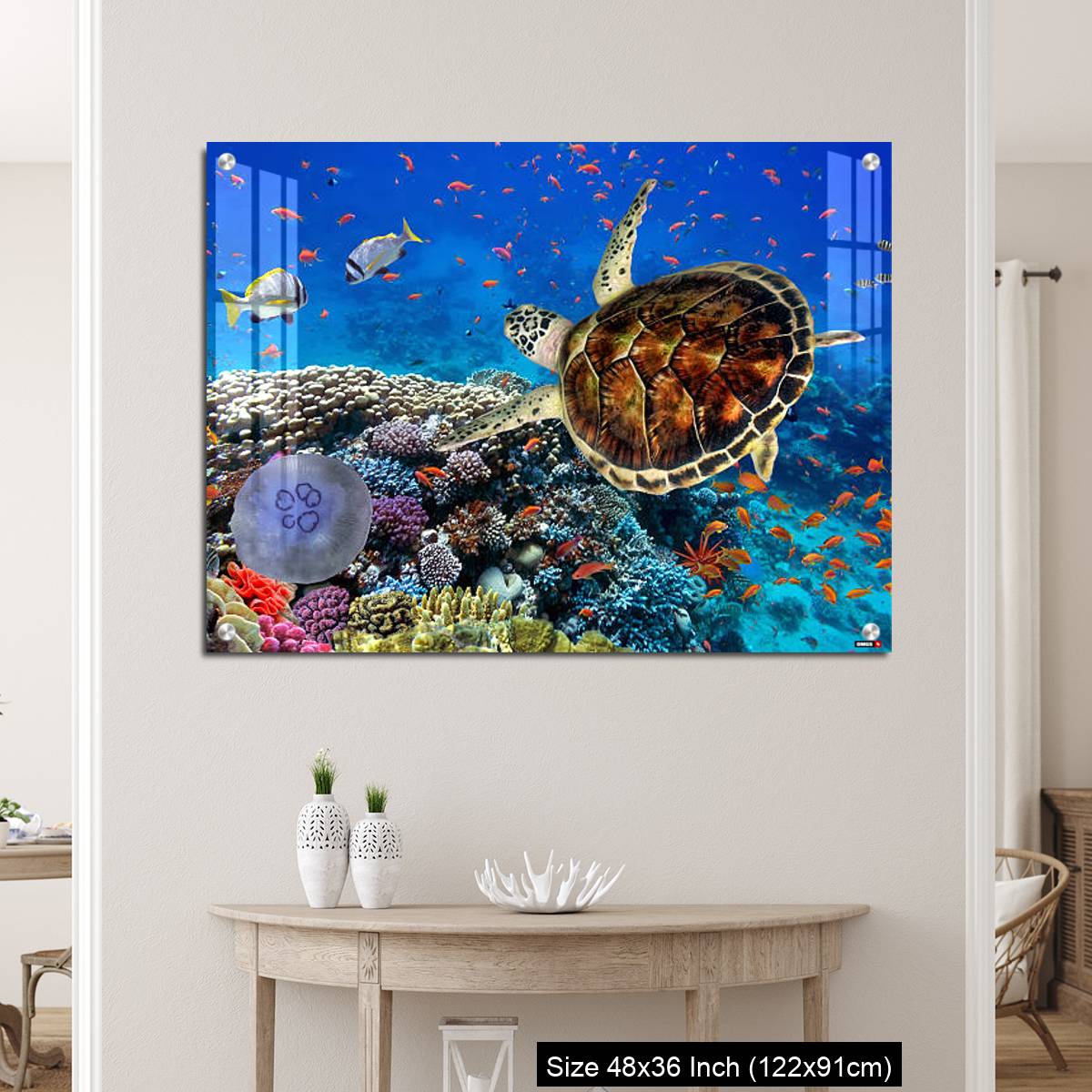 OMGs Acrylic Wall Decor – colorful coral reef with many fishes and sea turtle - Image 5
