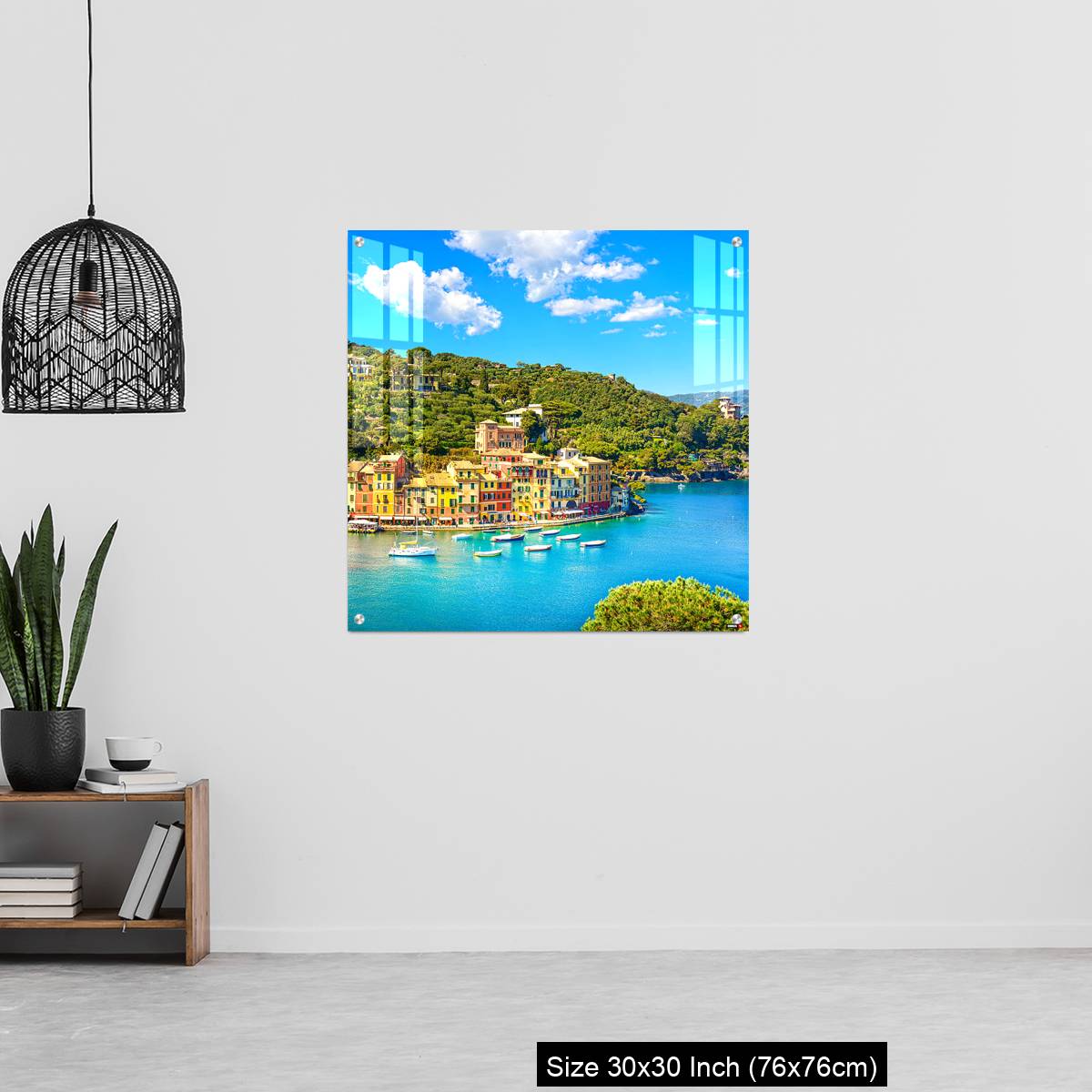 OMGs Acrylic Wall Decor – Portofino luxury village landmark, panoramic aerial view. - Image 6