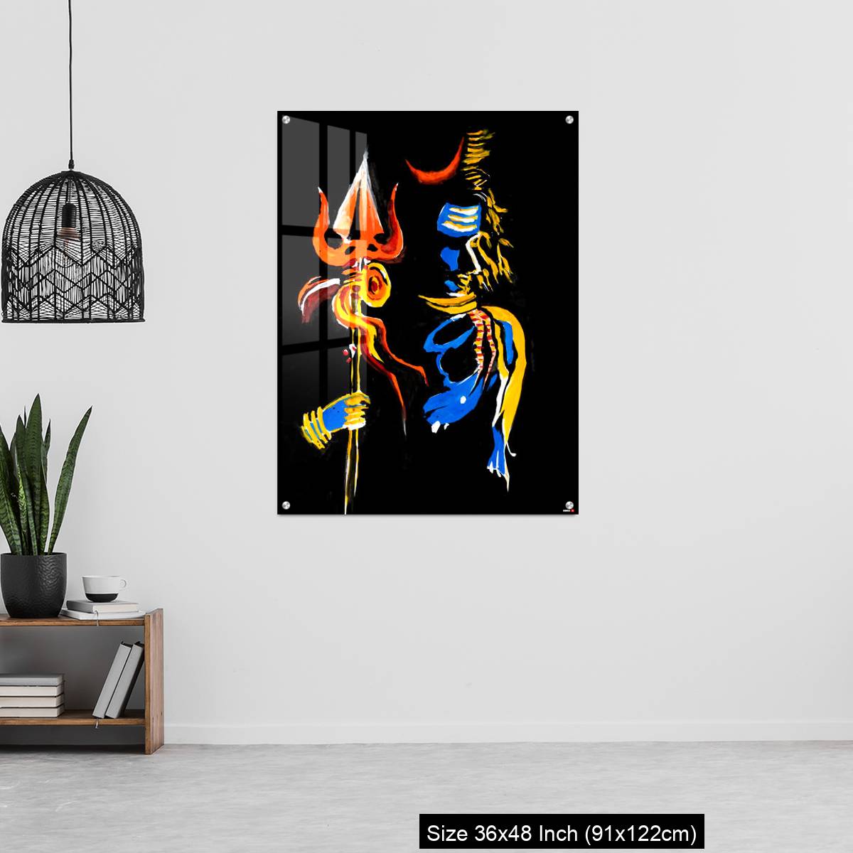 OMGs Acrylic Wall Decor – Lord Shiva with his trishul - Image 6