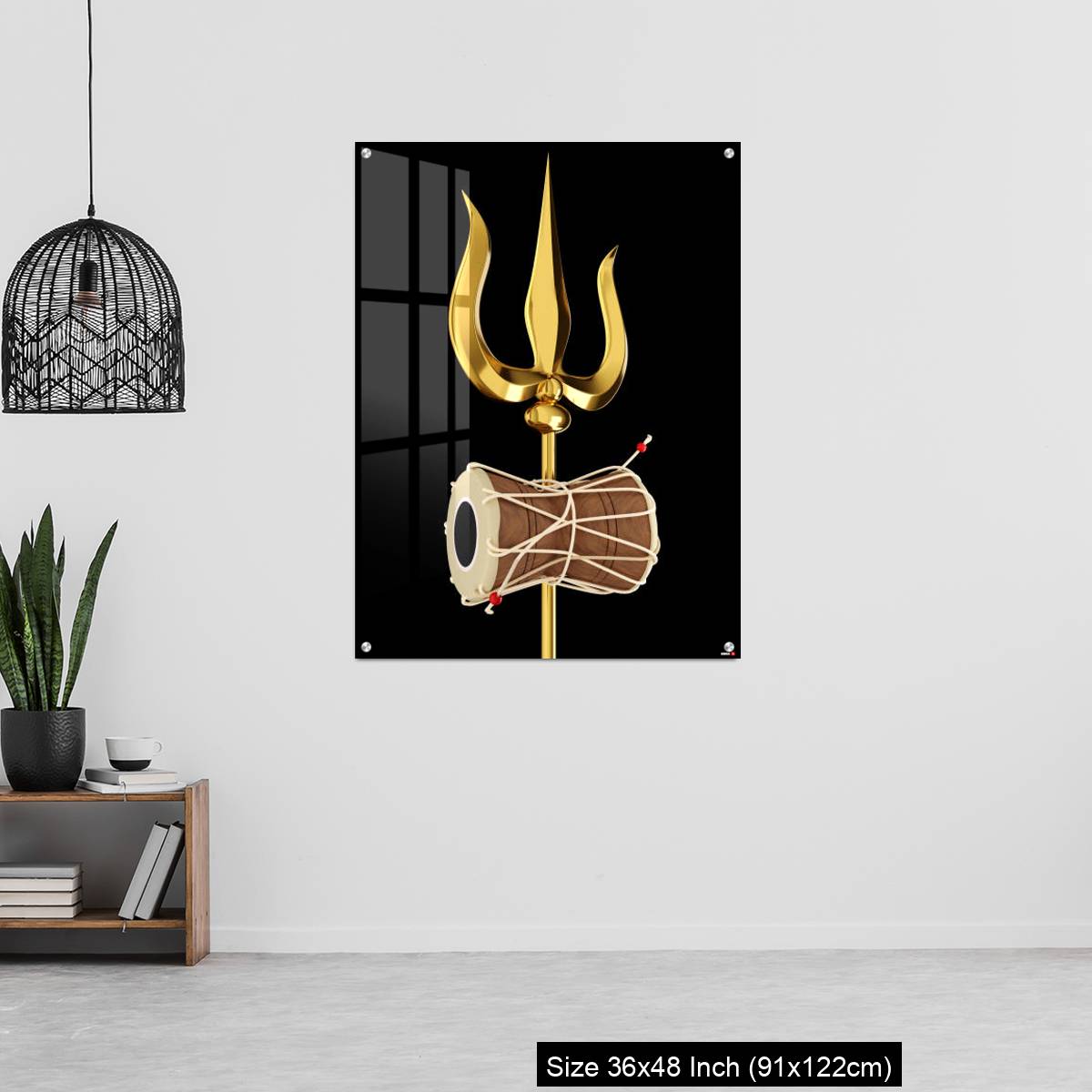 OMGs Acrylic Wall Decor – Shiva's Trishul and Damru - Image 6