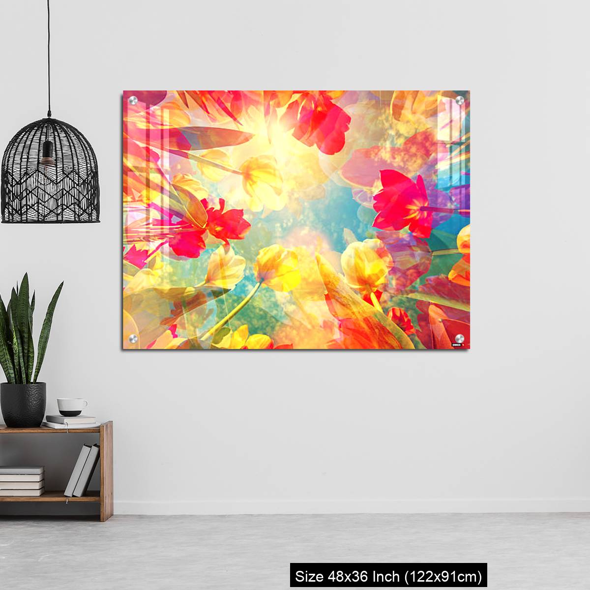 OMGs Acrylic Wall Decor – Abstract colored background with beautiful flowers, tulips and soft hues - Image 6