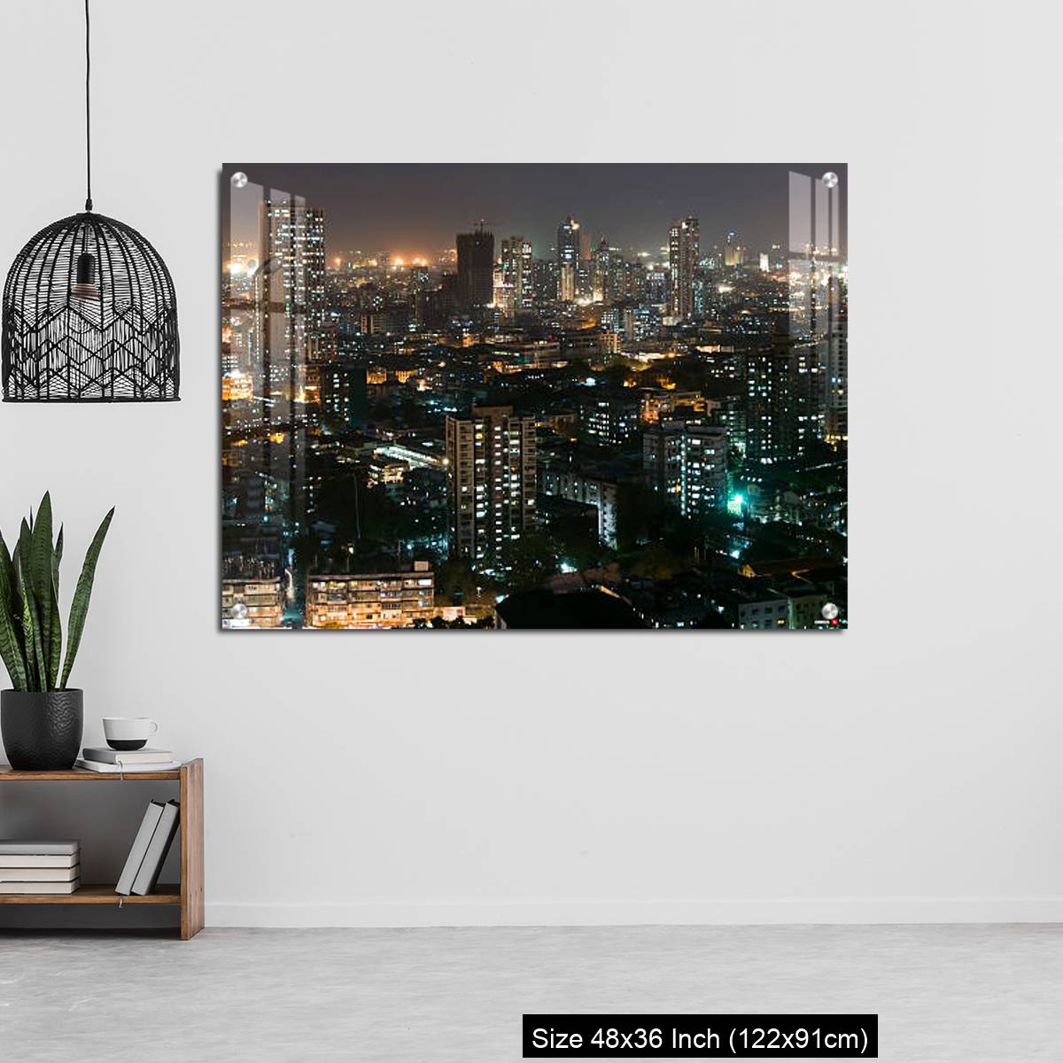 OMGs Acrylic Wall Decor – Ariel view of Mumbai, with all its beauty at night - Image 6