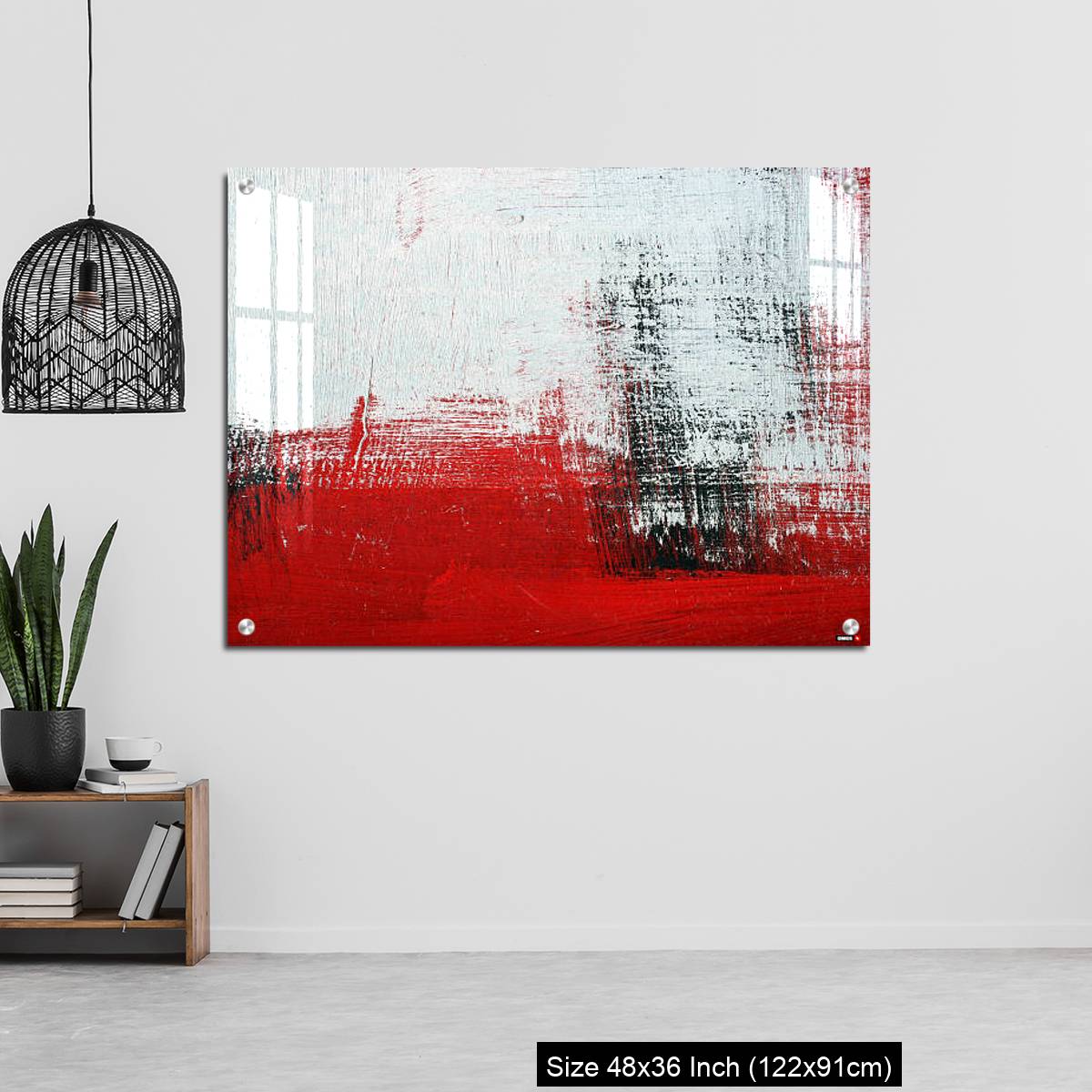 OMGs Acrylic Wall Decor – Black, white, red acrylic paint on metal surface. - Image 6