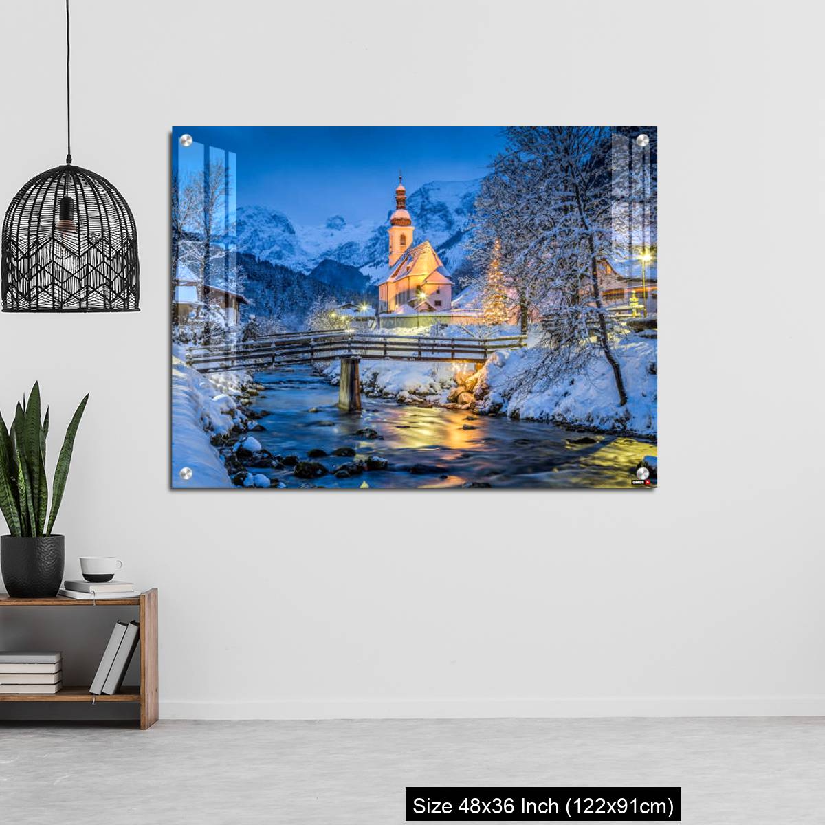 OMGs Acrylic Wall Decor – Church of Ramsau in winter twilight, Bavaria, Germany - Image 6