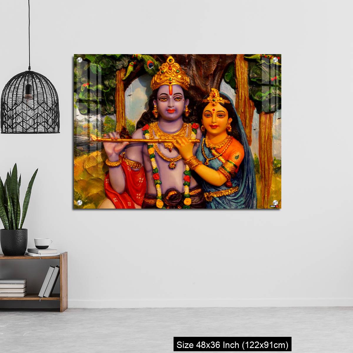 OMGs Acrylic Wall Decor – Krishna and Radha - Image 6