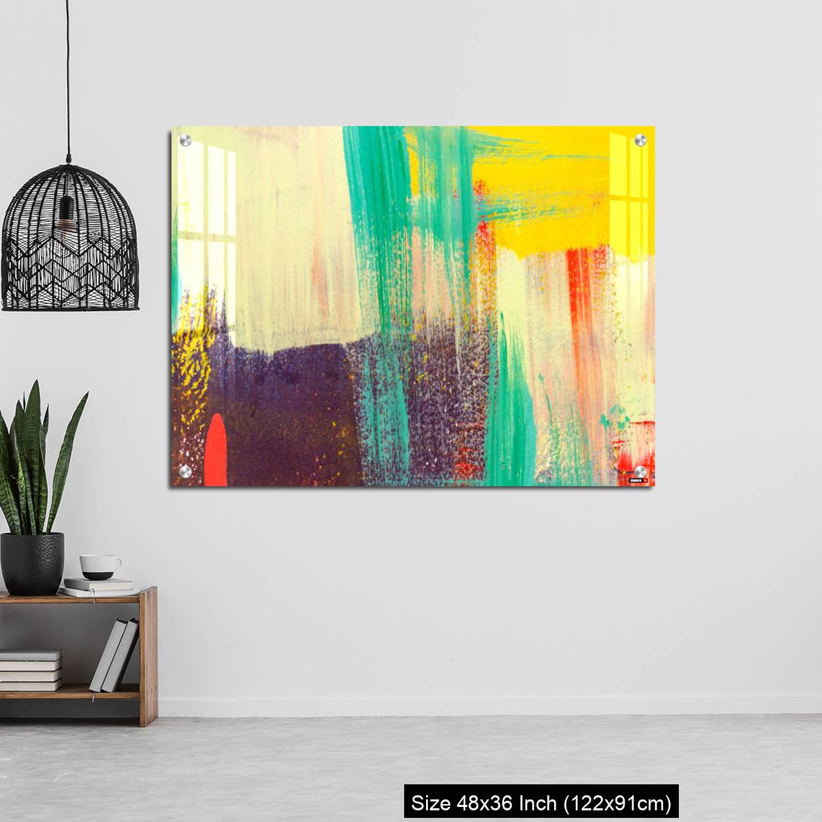 OMGs Acrylic Wall Decor – Colorful painted on concrete wall. Abstract background. - Image 6