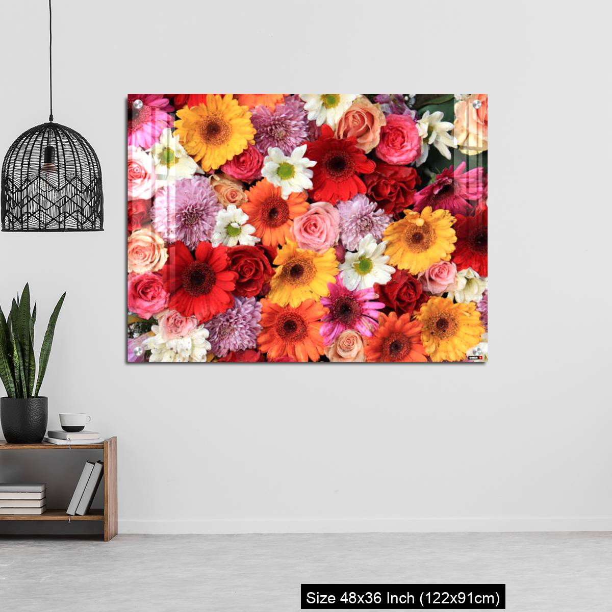 OMGs Acrylic Wall Decor – Colorful wedding flower arrangement - Image 6