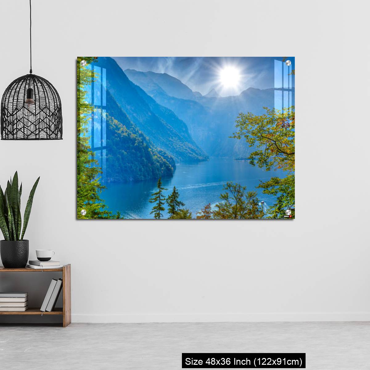OMGs Acrylic Wall Decor – Forest window with view on lake near Schoenau am Koenigssee - Image 6