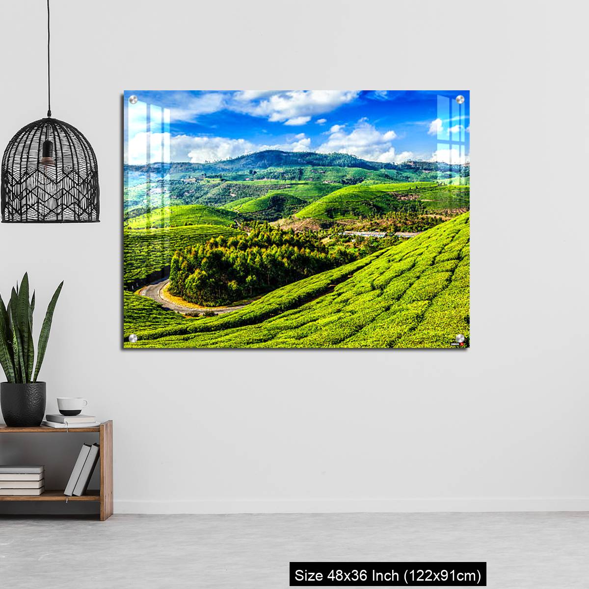 OMGs Acrylic Wall Decor – Green tea plantations in Munnar, Kerala, India - Image 6