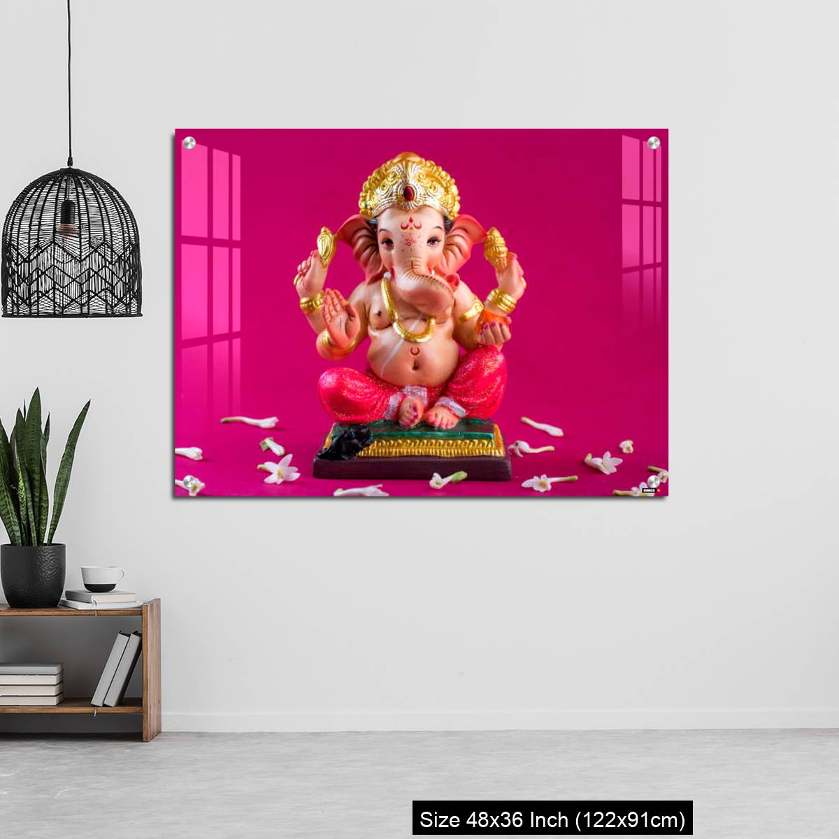 OMGs Acrylic Wall Decor – Ganesha Idol on pink background. - Image 6