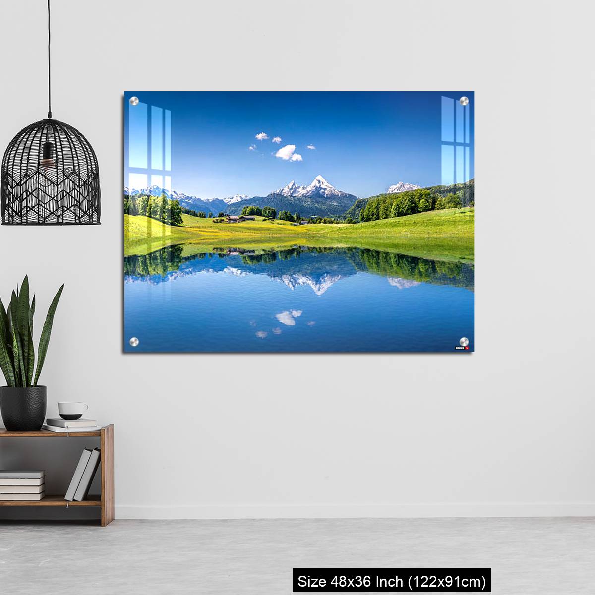 OMGs Acrylic Wall Decor – Idyllic summer landscape with mountain lake in the Alps - Image 6