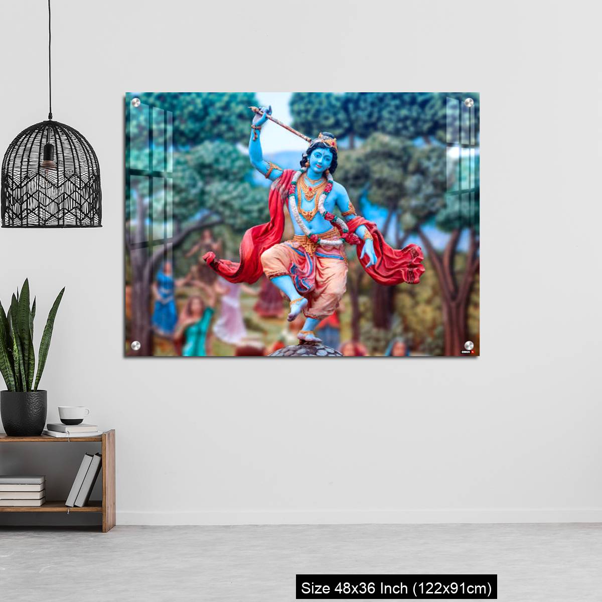 OMGs Acrylic Wall Decor – India, Vrindavan, Dancing Krishna - Image 6