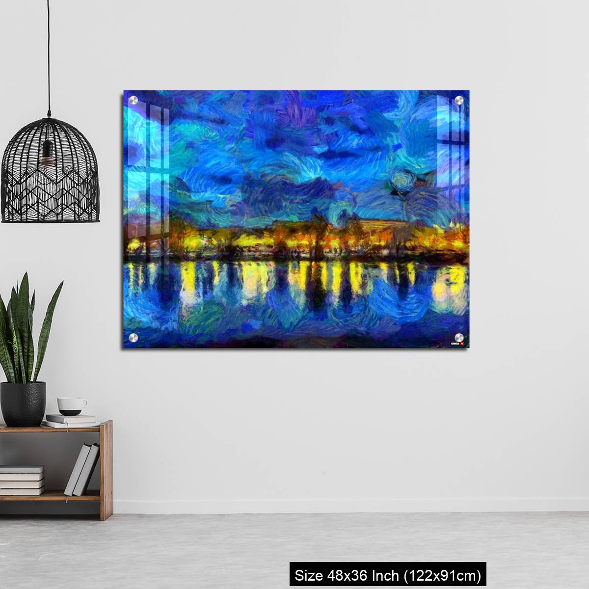 OMGs Acrylic Wall Decor – Oil painting - cityscape. Modern digital art, impressionism technique - Image 6
