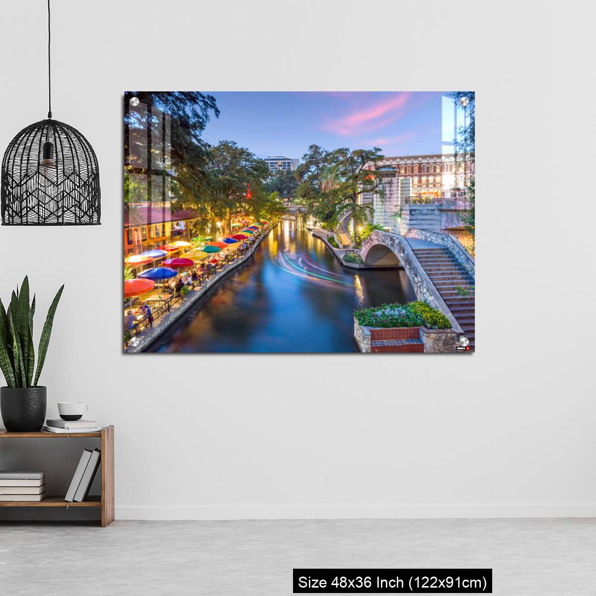 OMGs Acrylic Wall Decor – River walk in San Antonio city, Texas USA - Image 6