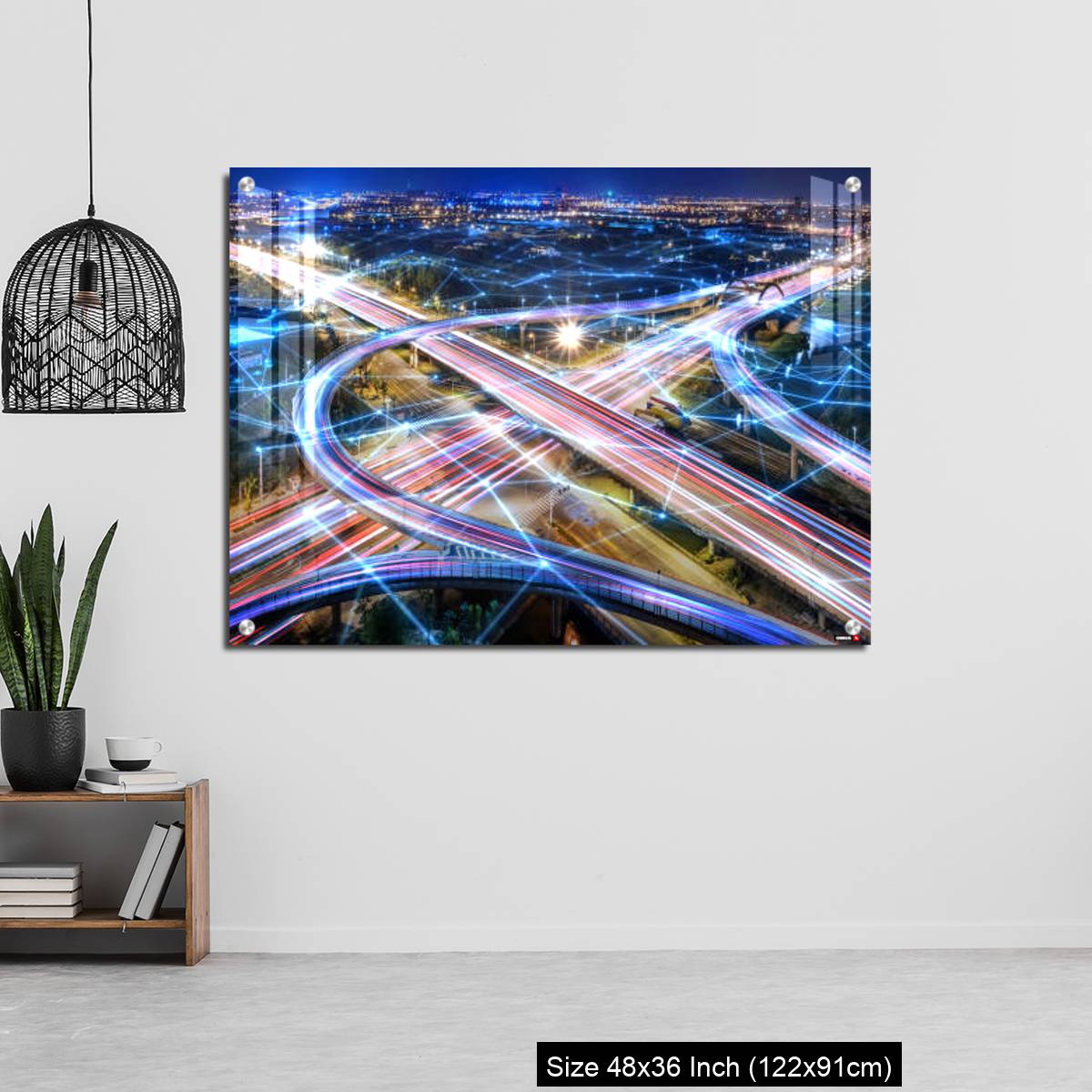 OMGs Acrylic Wall Decor – Rush hour fast car moving night city - Image 6