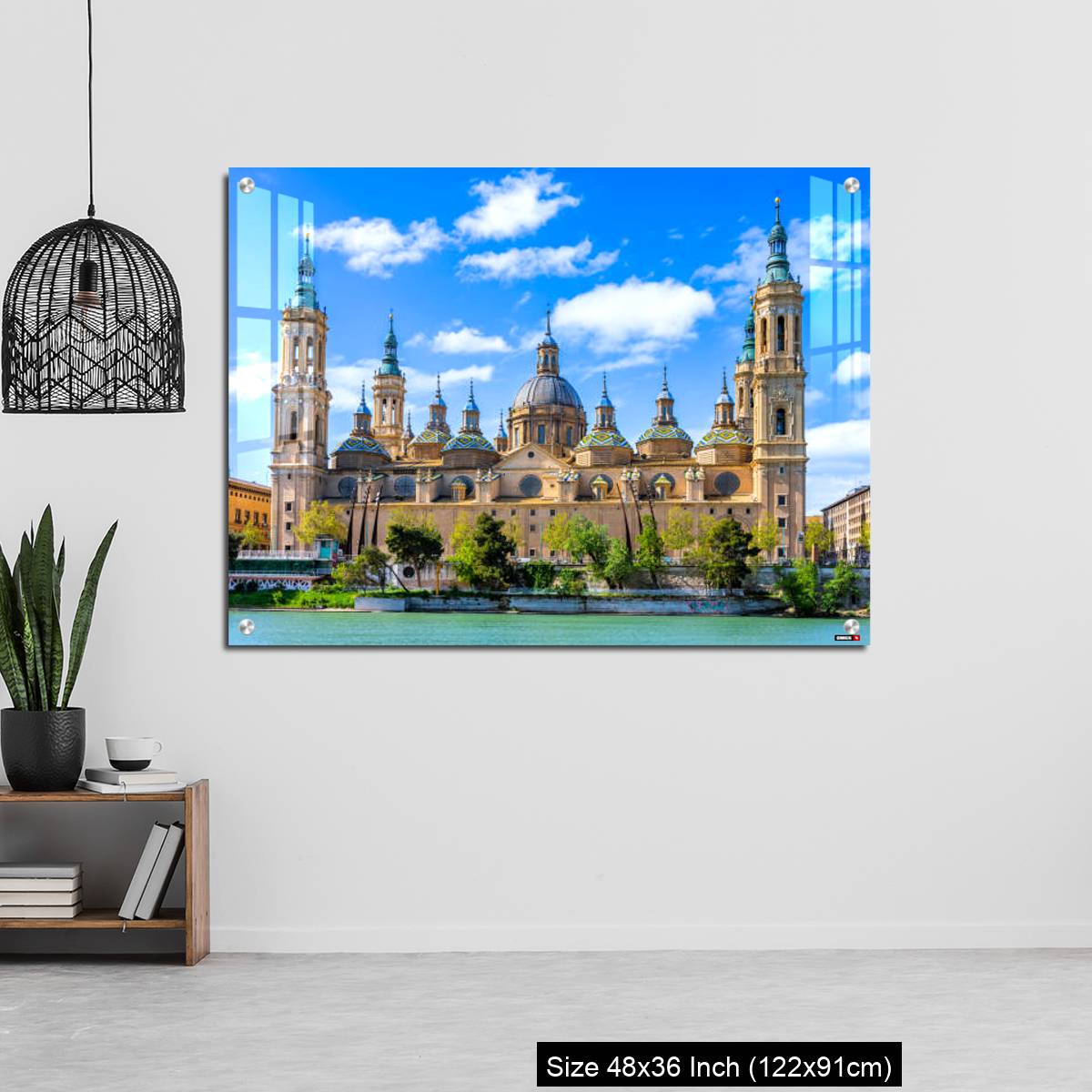 OMGs Acrylic Wall Decor – The Basilica of Our Lady of the Pillar seen from the Ebro river - Image 6
