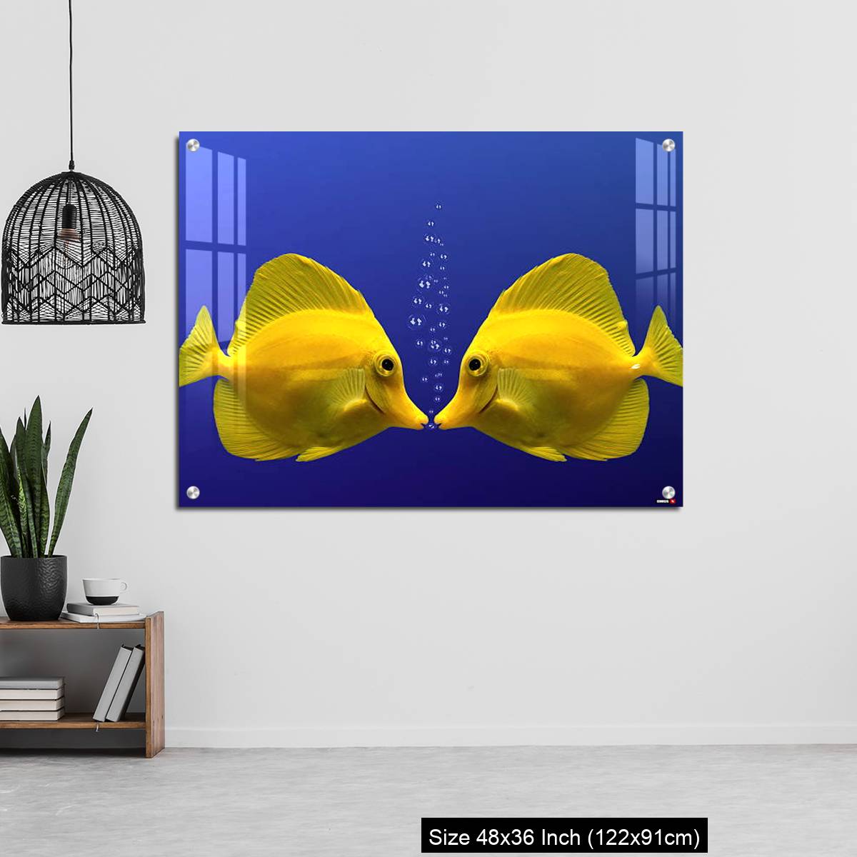 OMGs Acrylic Wall Decor – Two yellow tangs, face to face - Image 6