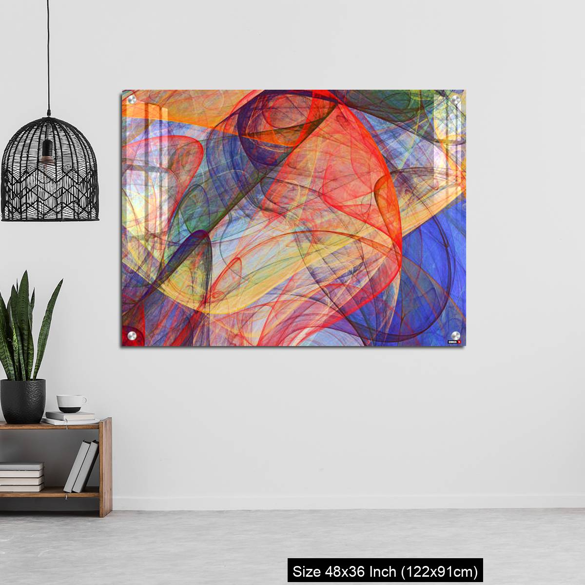 OMGs Acrylic Wall Decor – abstract painting background of colorful fluttering veils - Image 6
