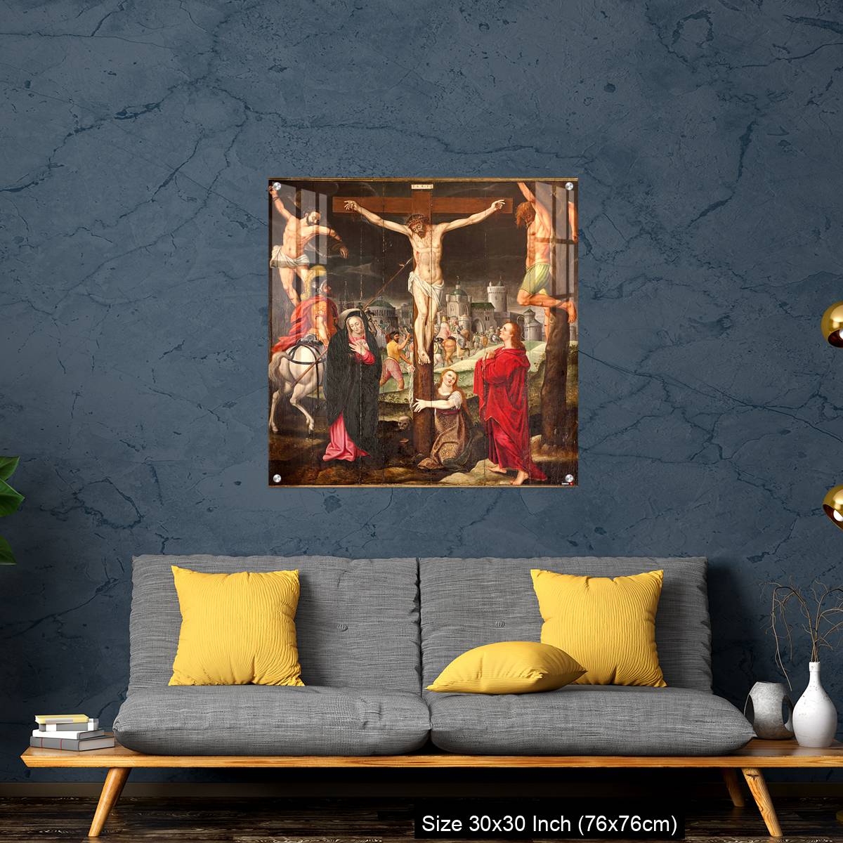 OMGs Acrylic Wall Decor – Ghent - Crucifixion paint on the wood - Image 7