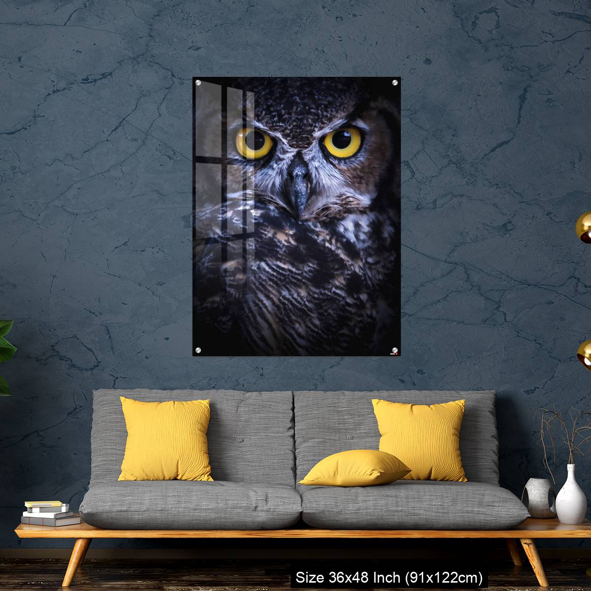 OMGs Acrylic Wall Decor – Intense Eye Contact from a Great-Horned Owl - Image 7
