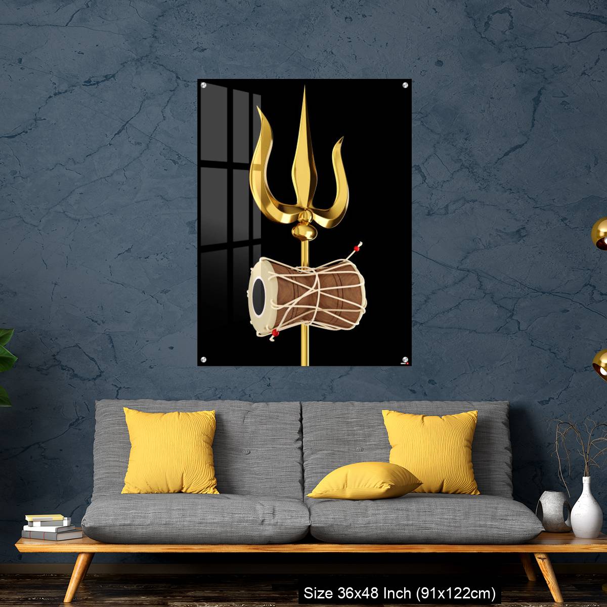OMGs Acrylic Wall Decor – Shiva's Trishul and Damru - Image 7
