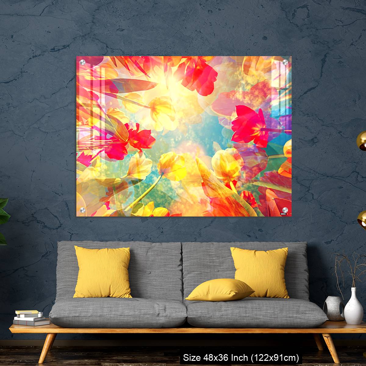 OMGs Acrylic Wall Decor – Abstract colored background with beautiful flowers, tulips and soft hues - Image 7