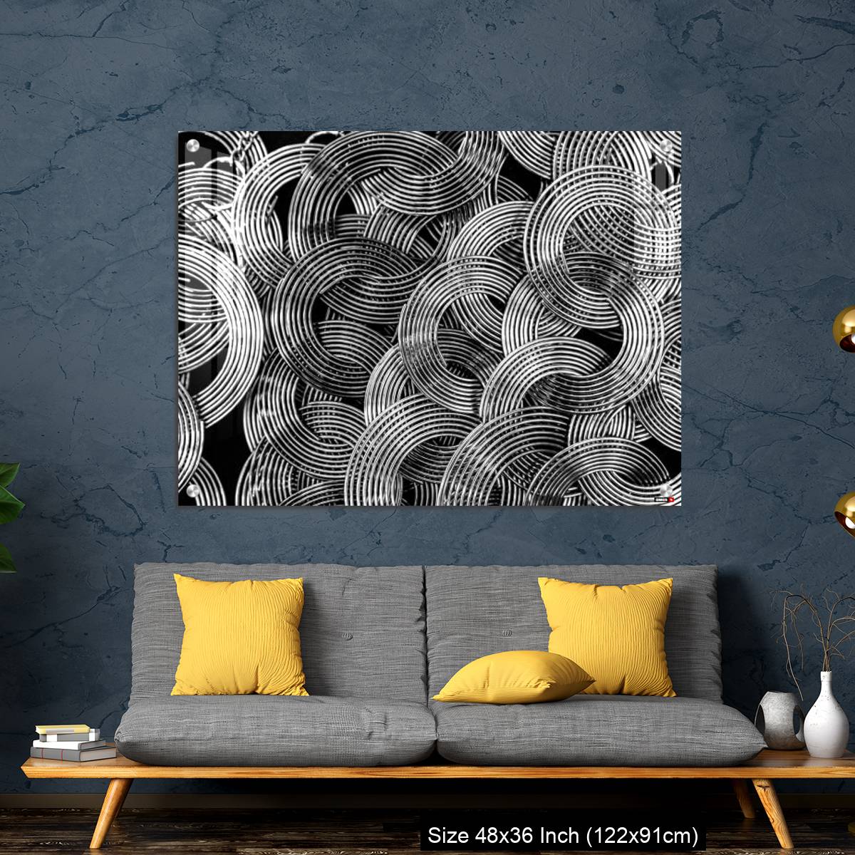 OMGs Acrylic Wall Decor – Beautiful photo of Necklace with Interlocked concentric circles - Image 7