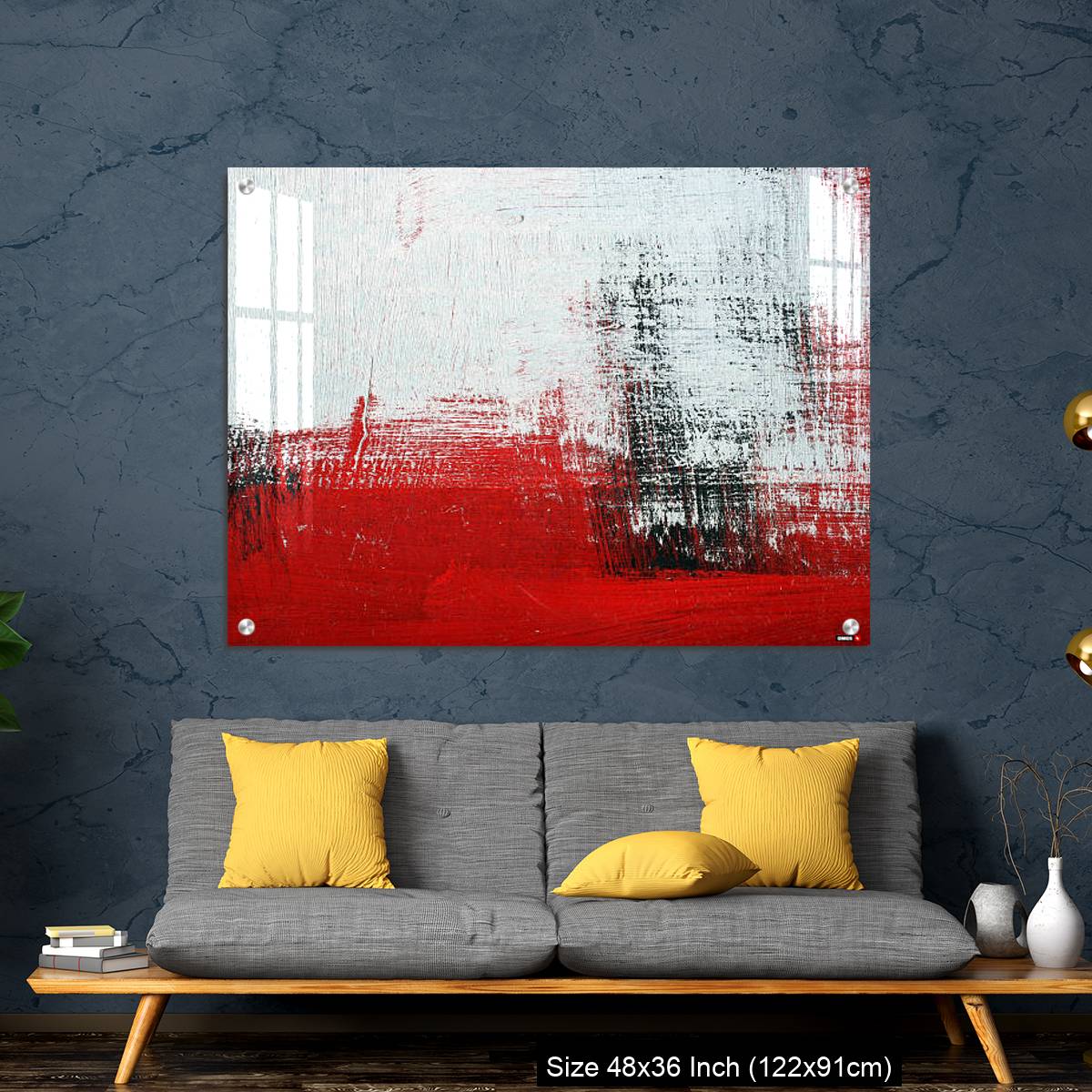 OMGs Acrylic Wall Decor – Black, white, red acrylic paint on metal surface. - Image 7