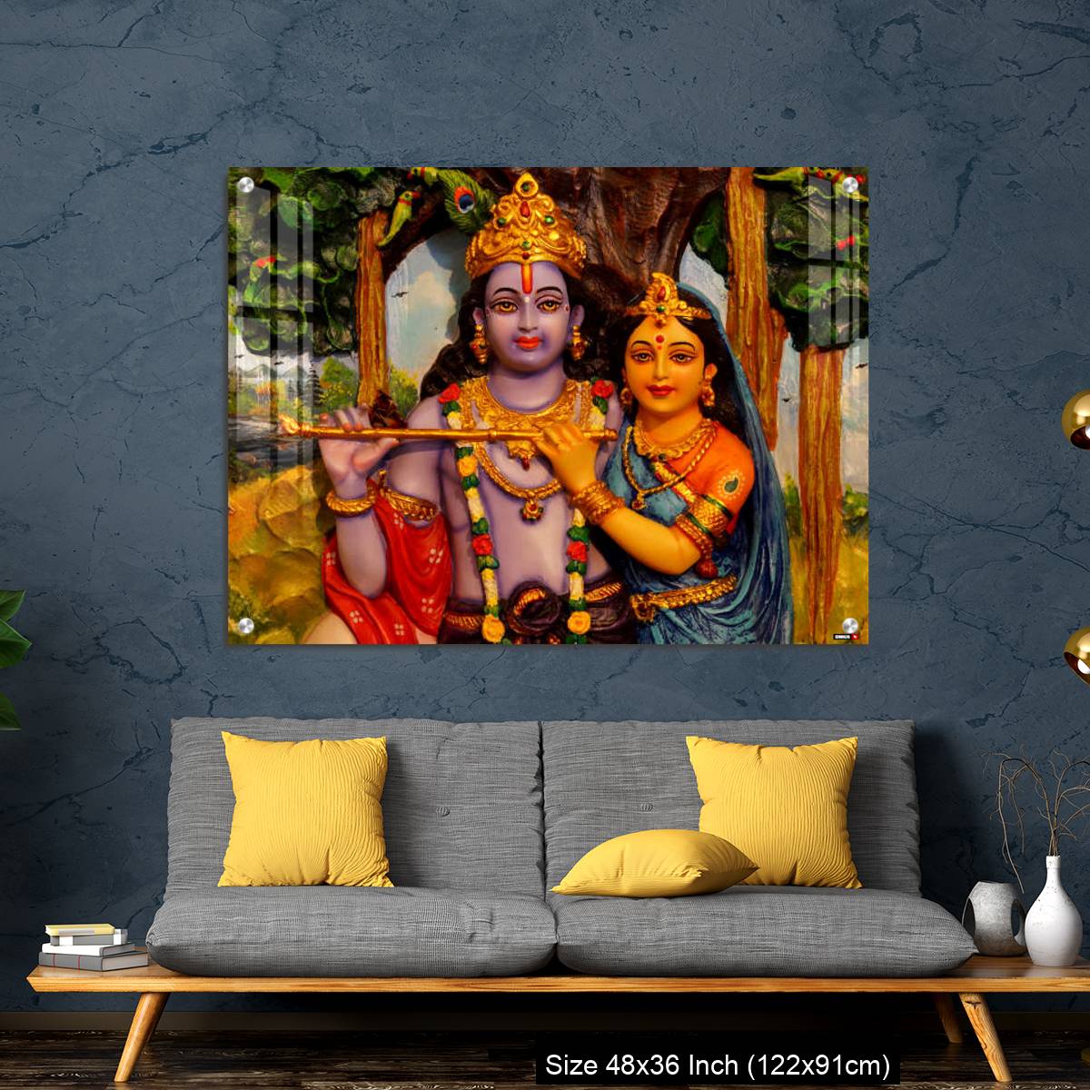 OMGs Acrylic Wall Decor – Krishna and Radha - Image 7