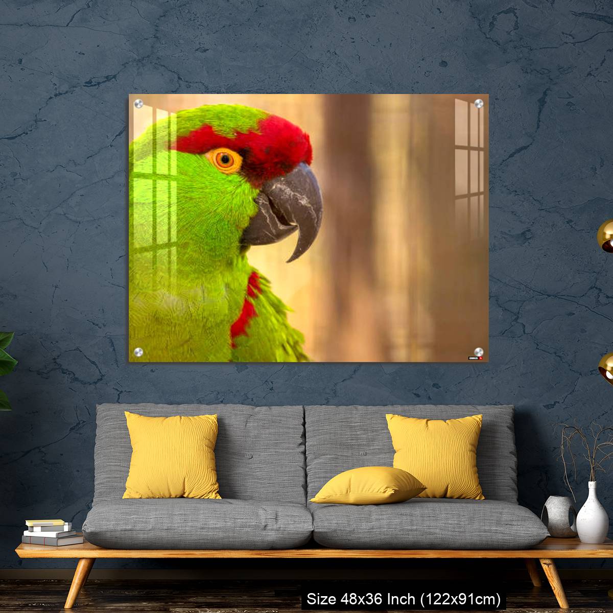 OMGs Acrylic Wall Decor – Close-up portrait of a thick billed parrot - Image 7