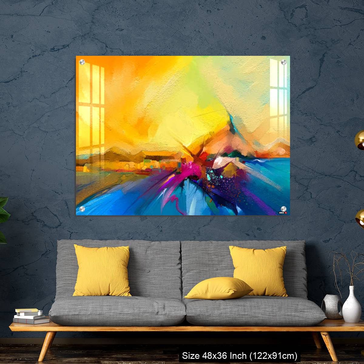 OMGs Acrylic Wall Decor – Colorful oil painting on canvas texture. - Image 7
