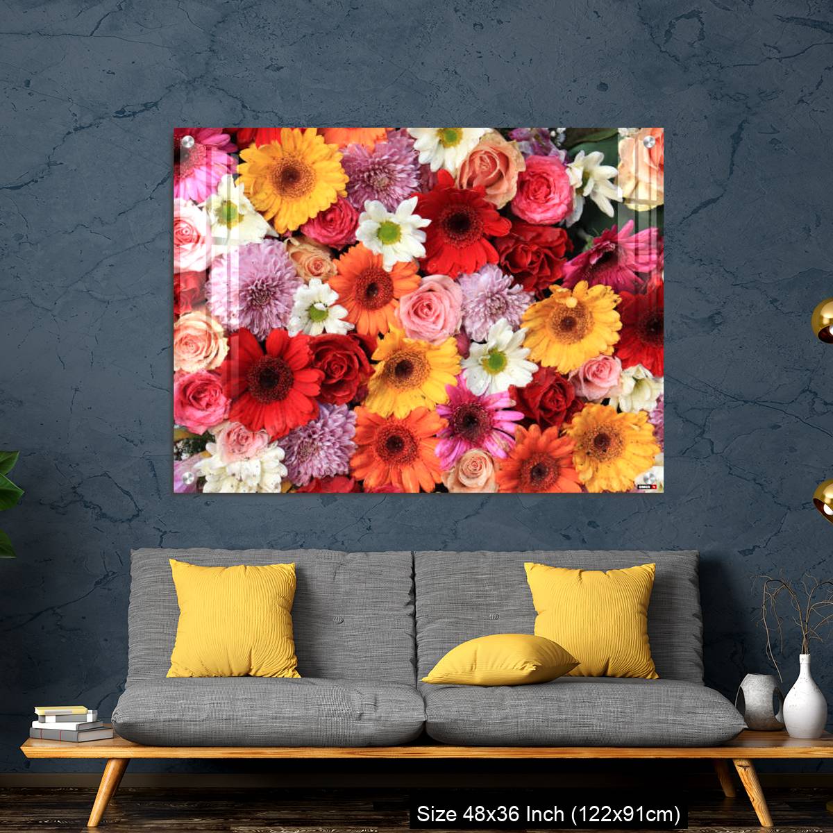 OMGs Acrylic Wall Decor – Colorful wedding flower arrangement - Image 7