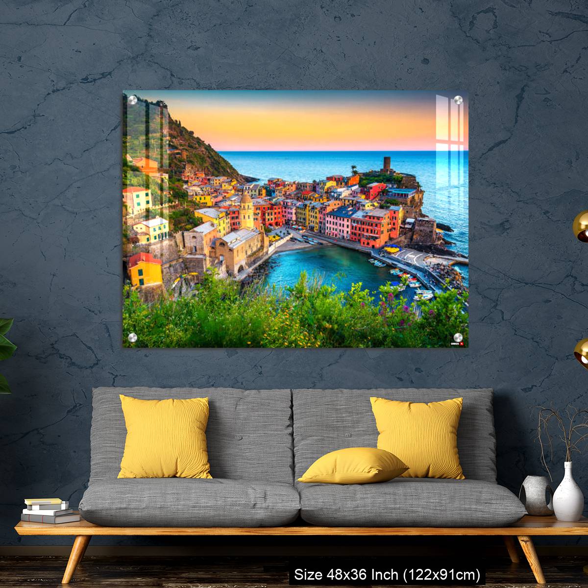 OMGs Acrylic Wall Decor – Famous touristic town of Liguria with beaches and colorful houses - Image 7