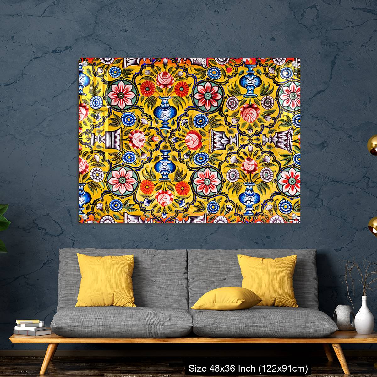 OMGs Acrylic Wall Decor – Floral patterns on colorful mural - Image 7