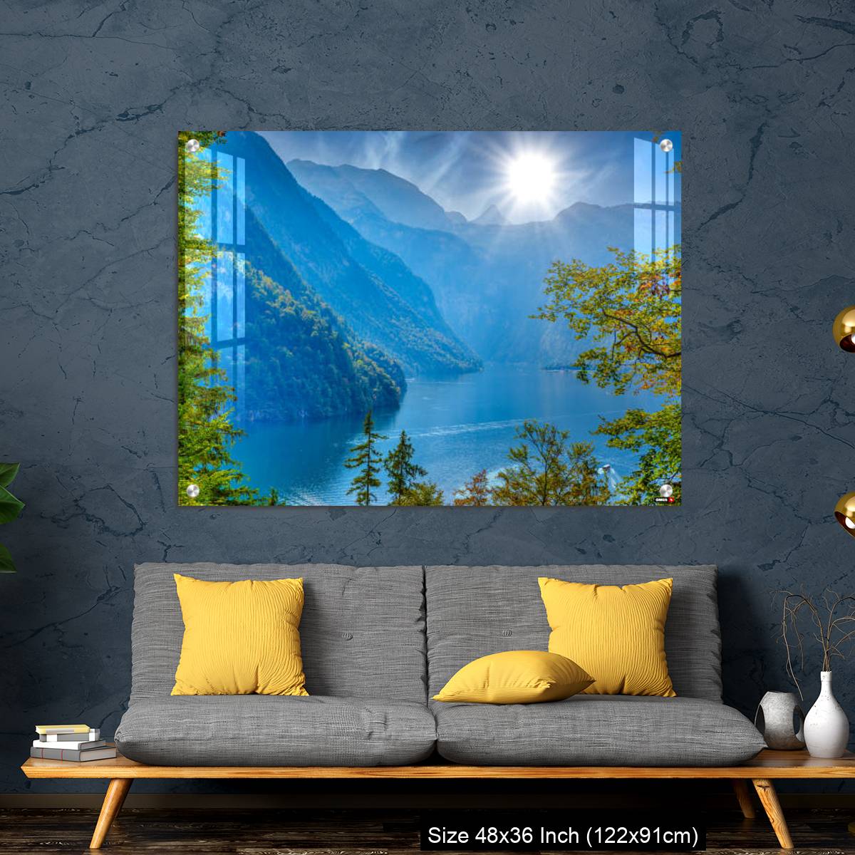 OMGs Acrylic Wall Decor – Forest window with view on lake near Schoenau am Koenigssee - Image 7