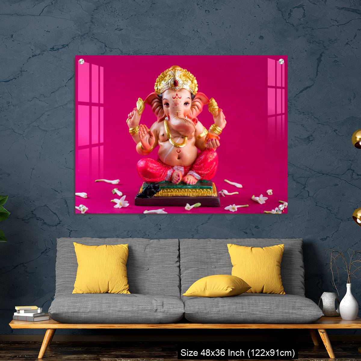 OMGs Acrylic Wall Decor – Ganesha Idol on pink background. - Image 7